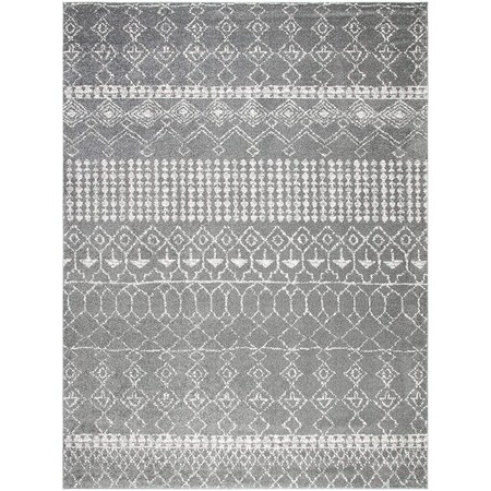 Safavieh 10 x 13 ft. Tulum Boho Moroccan Distressed Area Rug Grey & Ivory TUL229F-10